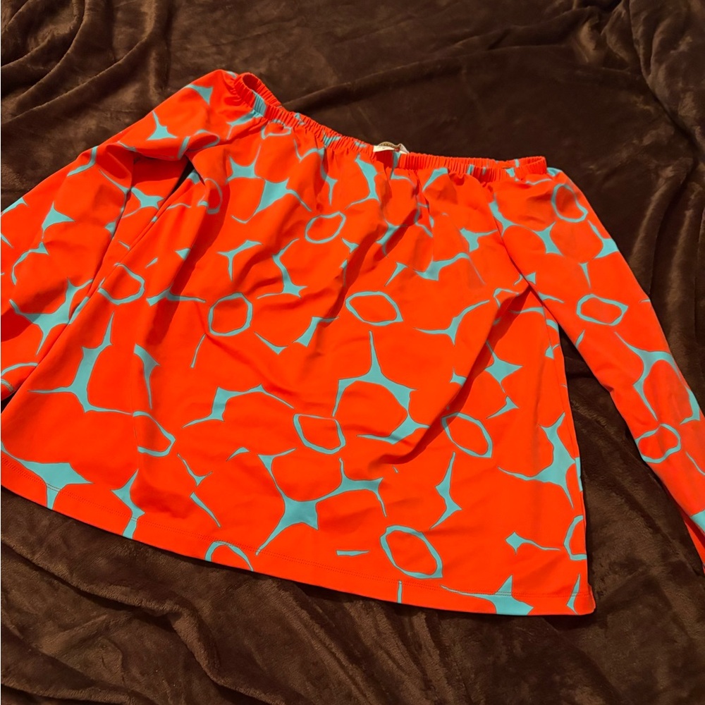 Women’s Orange Printed Shirt - Mahi Gold